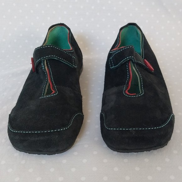 Tabarca by Pepa Black Suede Mary Jane Slip On Flat with Velcro Closure NWOB - Picture 4 of 7